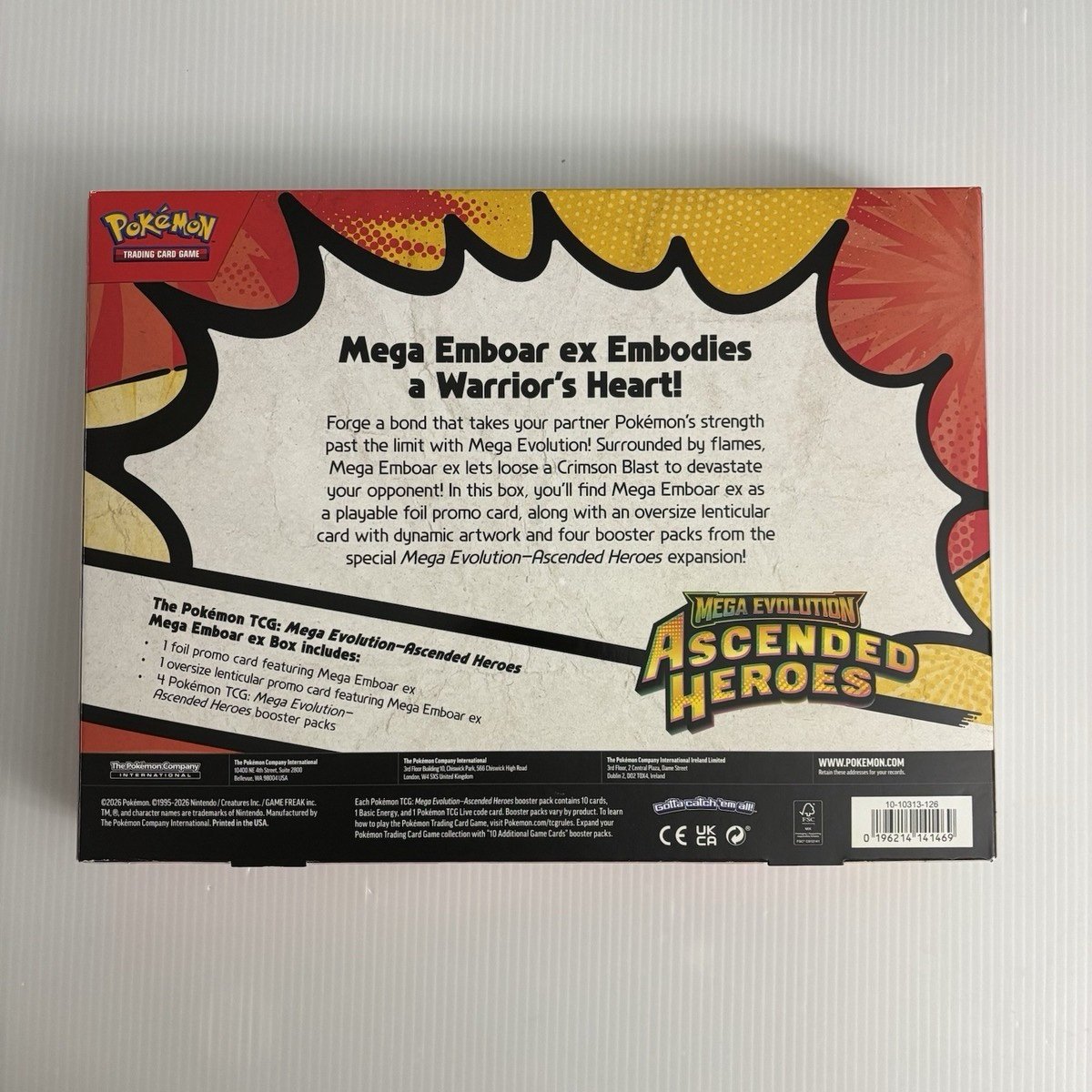 Pokémon Trading Card Game: Mega Evolution—Ascended Heroes Mega Emboar ex Box - Image 2